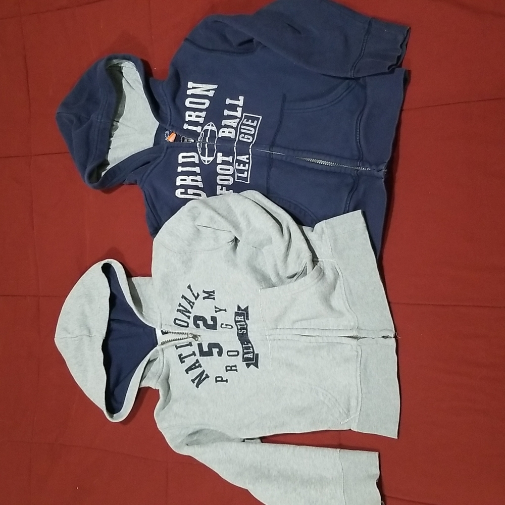 Set of kids zipper hoodies